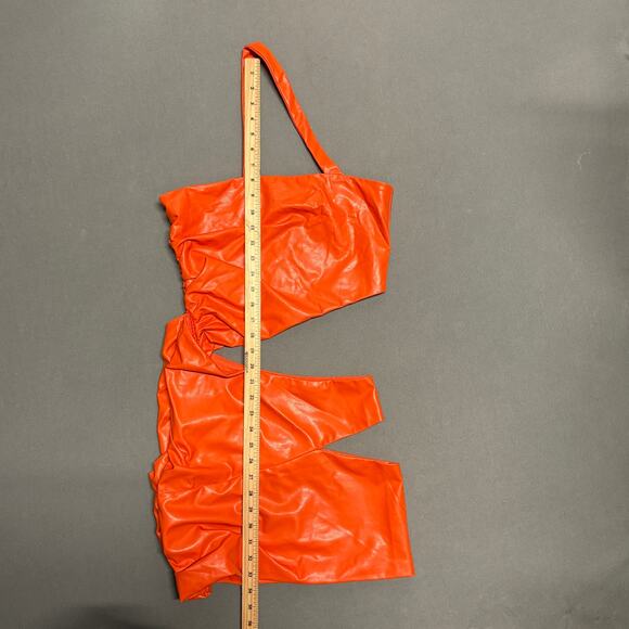 MICHAEL COSTELLO x REVOLVE Kolt Mini Dress in Orange Size M - Picture 12 of 14